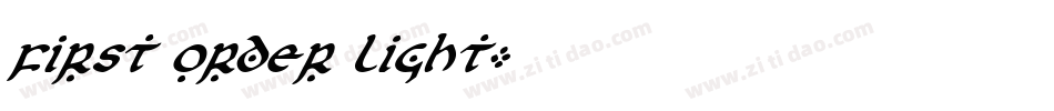 First Order Light字体转换